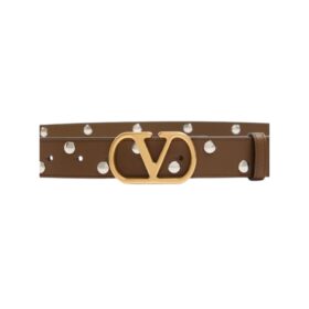 VLogo Signature-Gürtel aus glänzendem Kalbsleder 3 cm
