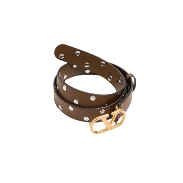 VLogo Signature-Gürtel aus glänzendem Kalbsleder 3 cm