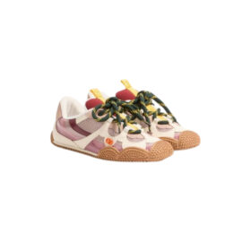 Amphibia Sneaker aus gummiertem Kalbsleder und Kalbsleder