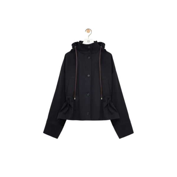 Kapuzenjacke aus Baumwolle und Seide