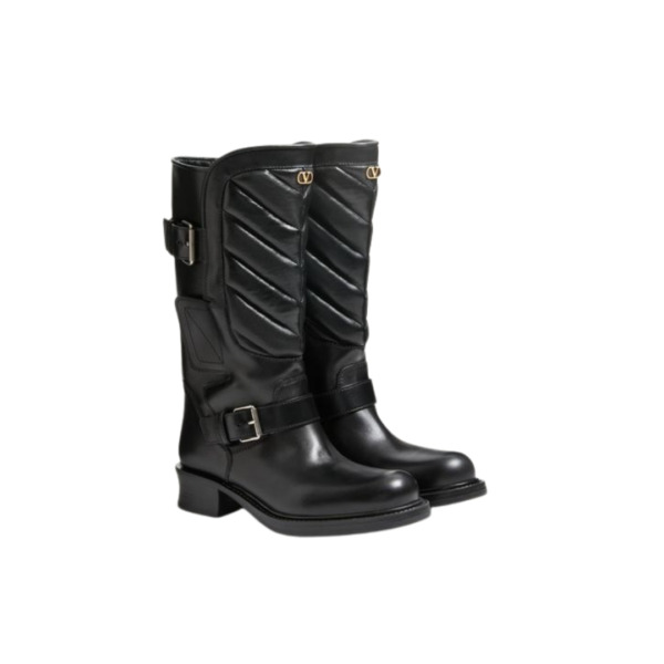 Rayons Biker-Stiefel aus Kalbs- und Nappaleder