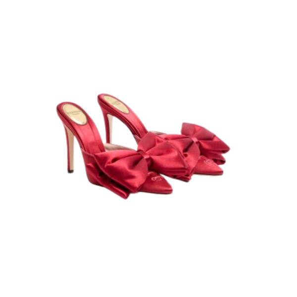 Yolande Satin-Pantolette Rot