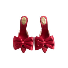 Yolande Satin-Pantolette Rot