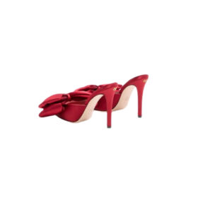 Yolande Satin-Pantolette Rot
