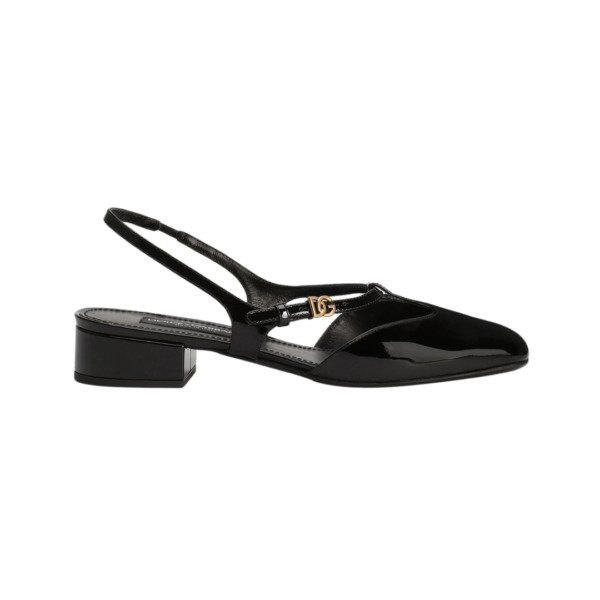 Slingback in Lack Schwarz