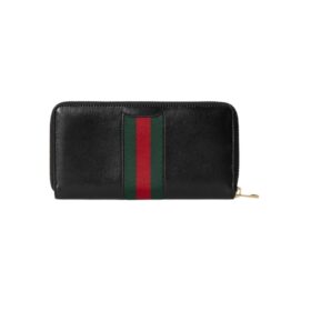 Gucci Horsebit Geldbörse mit Webreißverschluss 19 cm