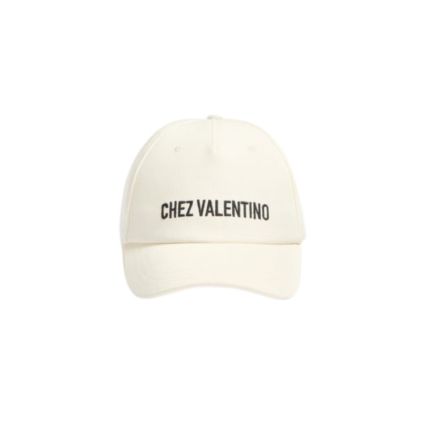 Chez Valentino Baumwoll-Baseballkappe mit Stickerei