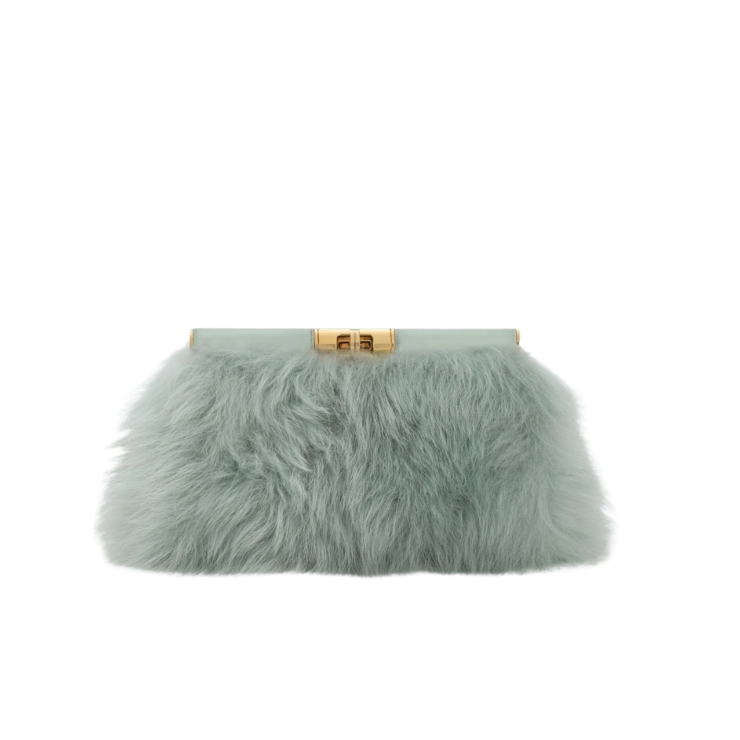 Marlene Shearling Grün 12 cm