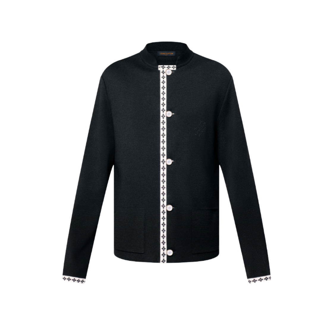 Gestrickter Blazer aus im Preppy-Stil