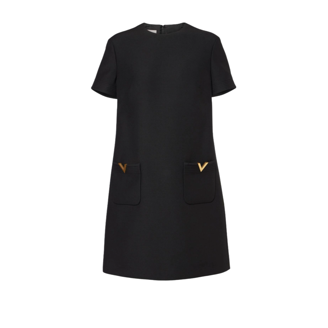 Crêpe Couture Minikleid Schwarz
