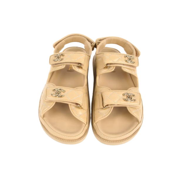 Dad Sandalen Beige