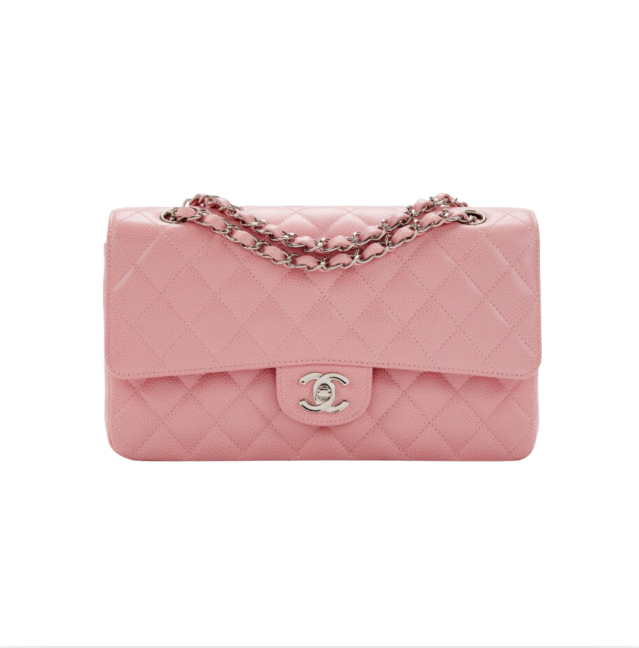 Classic Rosa mit silberner Hardware 25 cm