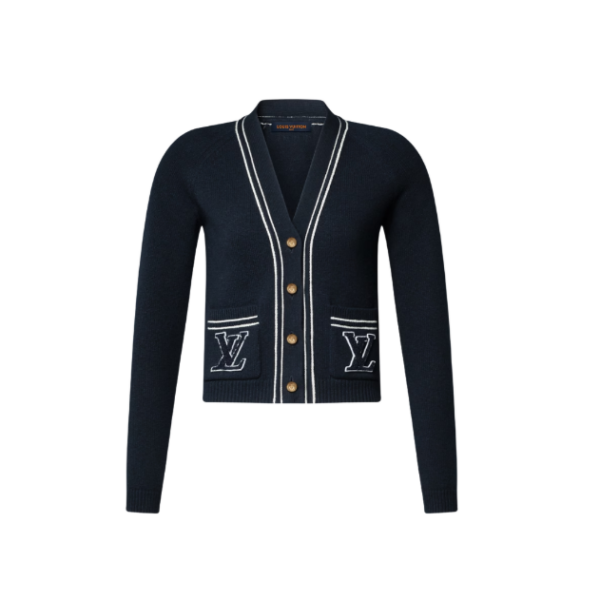 Cardigan mit sich abhebenden Akzenten Blau