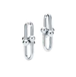 Extra Large Gliederohrringe Silber 4.6 cm