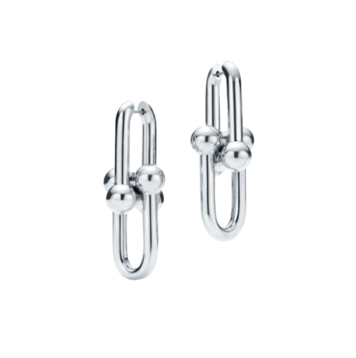 Extra Large Gliederohrringe Silber 4.6 cm