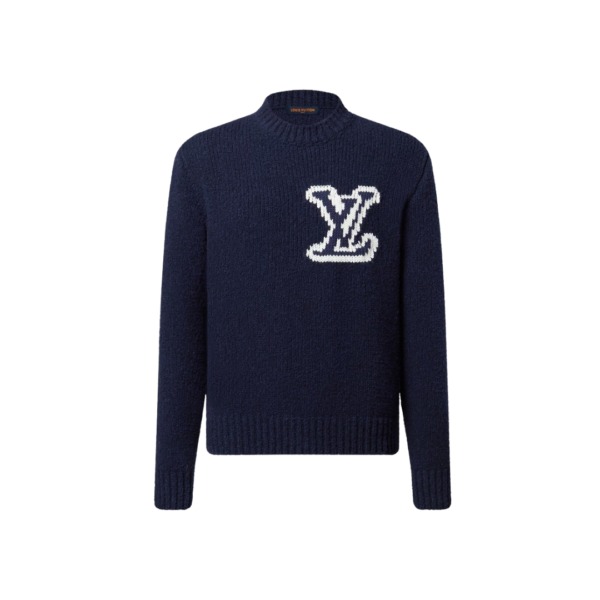 Rundhals Pullover Blau