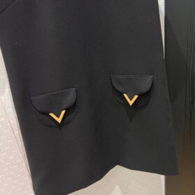 Crêpe Couture Minikleid Schwarz