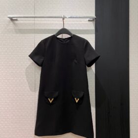 Crêpe Couture Minikleid Schwarz