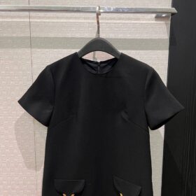 Crêpe Couture Minikleid Schwarz