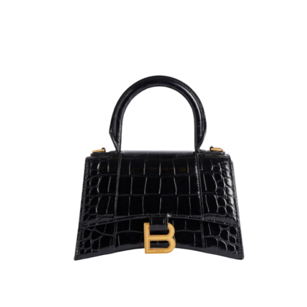 Hourglass Crocodile Schwarz 19 cm