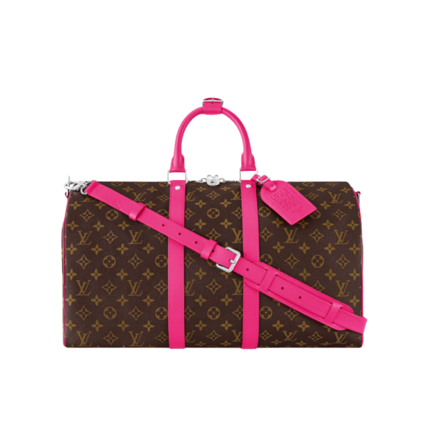 Keepall Bandoulière Pondichery Rosa 45 cm