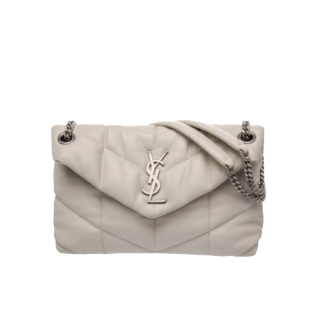 LouLou Puffer OffWhite/Silber 35 cm