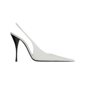 Slingback Pumps Weiß 11 cm