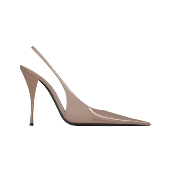 Slingback Pumps Grau 11 cm