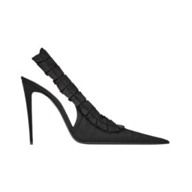 Slingback Pumps Schwarz 11 cm
