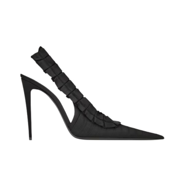 Slingback Pumps Schwarz 11 cm