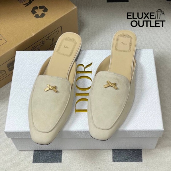 Baby Bow Mule Beige