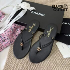 Schwarze Flip-Flops