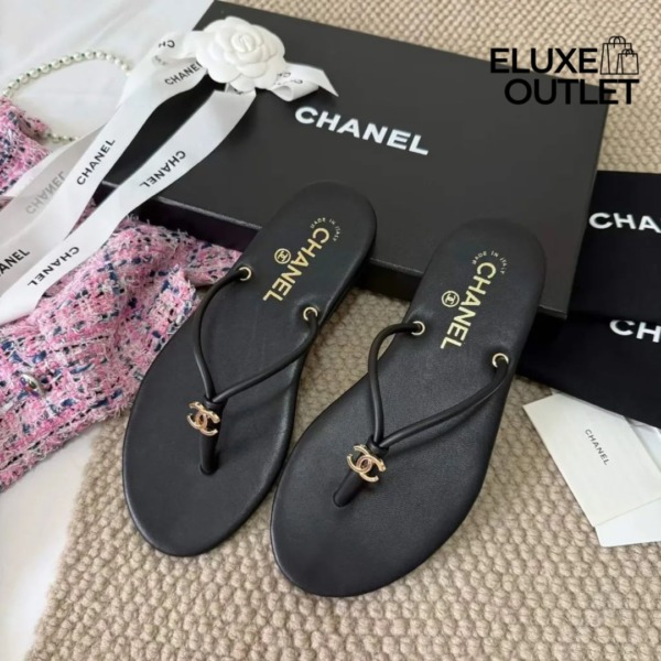 Schwarze Flip-Flops