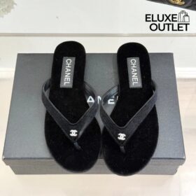 Velvet Flip Flops Schwarz