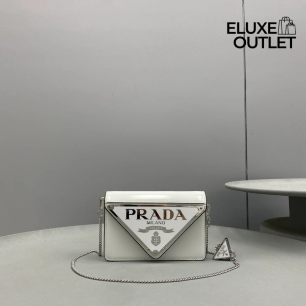 Triangle Mini Crossbody Weiß 17 cm