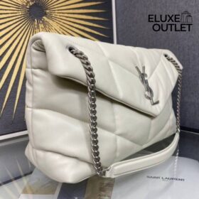 LouLou Puffer OffWhite/Silber 35 cm