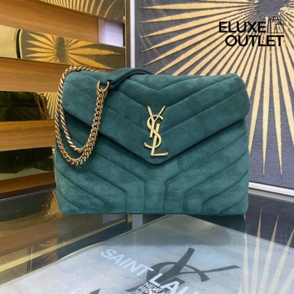 Loulou Wildleder Dunkelgrün 24 cm