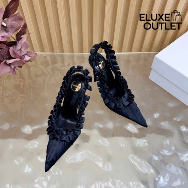 Slingback Pumps Blau 11 cm