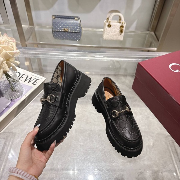 GG Lug Loafer mit Horsebit Schwarz