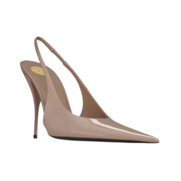 Slingback Pumps Grau 11 cm