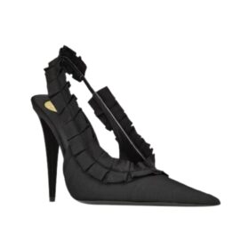 Slingback Pumps Schwarz 11 cm