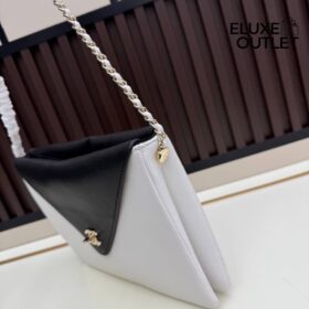 Large Hobo Weiß/Schwarz/Gold 29 cm