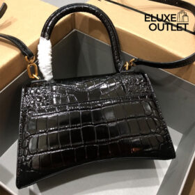 Hourglass Crocodile Schwarz 19 cm