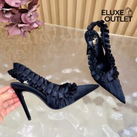 Slingback Pumps Blau 11 cm
