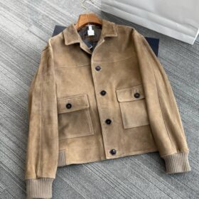 Stone Suede Bomber