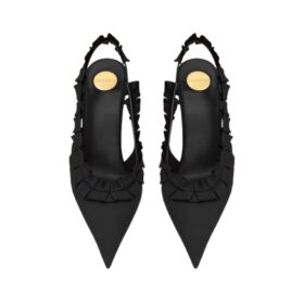 Slingback Pumps Schwarz 11 cm