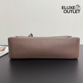 Maxi Flap Bag Hellbraun/Silber 38.5 cm