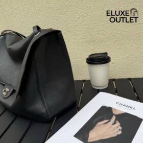 Maxi Klapptasche Schwarz/Silber 38 cm