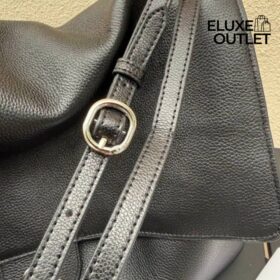 Maxi Klapptasche Schwarz/Silber 38 cm
