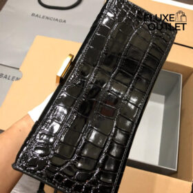 Hourglass Crocodile Schwarz 19 cm